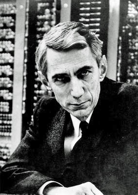 Portrait de Claude Shannon, mathematicien americain et pere de la theorie de l'information